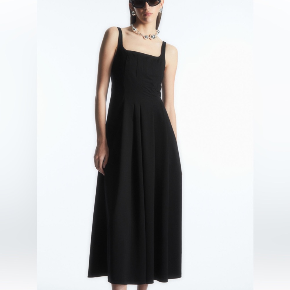 COS Black Midi Dress